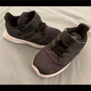 Adidas black sneakers for young boys!